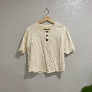 Madewell Raw Edge Henley Tee